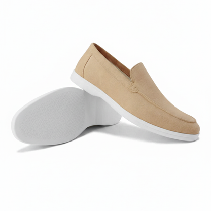 Suede Loafers - Beige